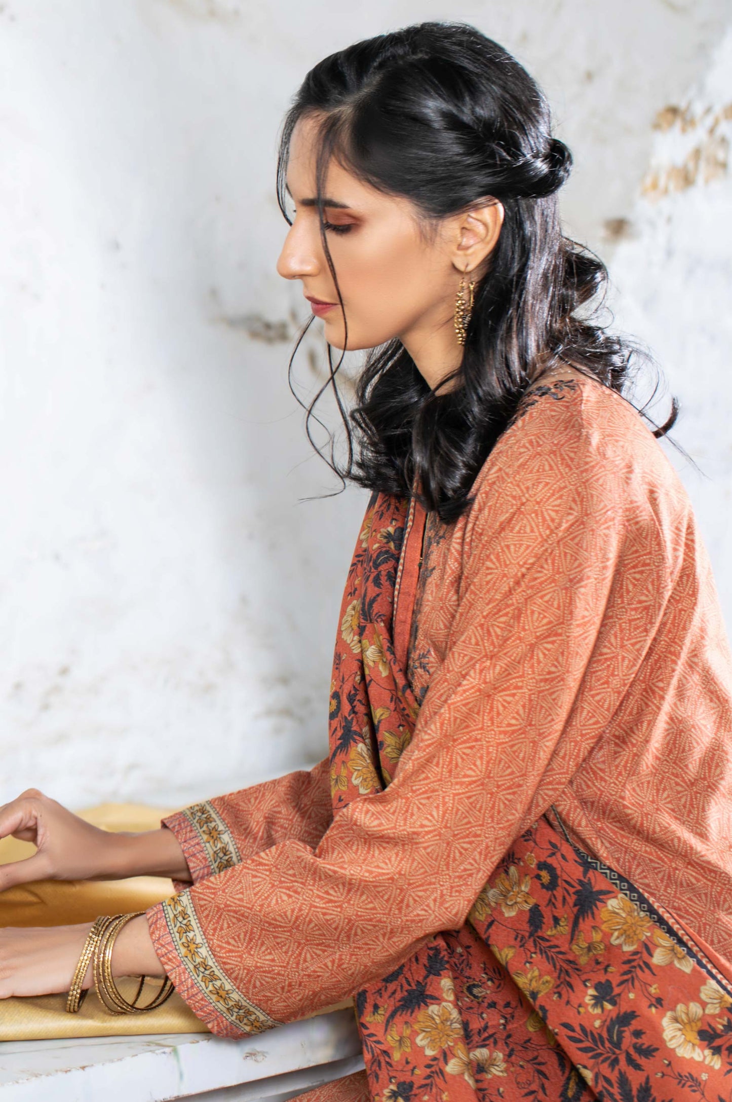 Stitched 2 Piece Embroidered Karandi Suit