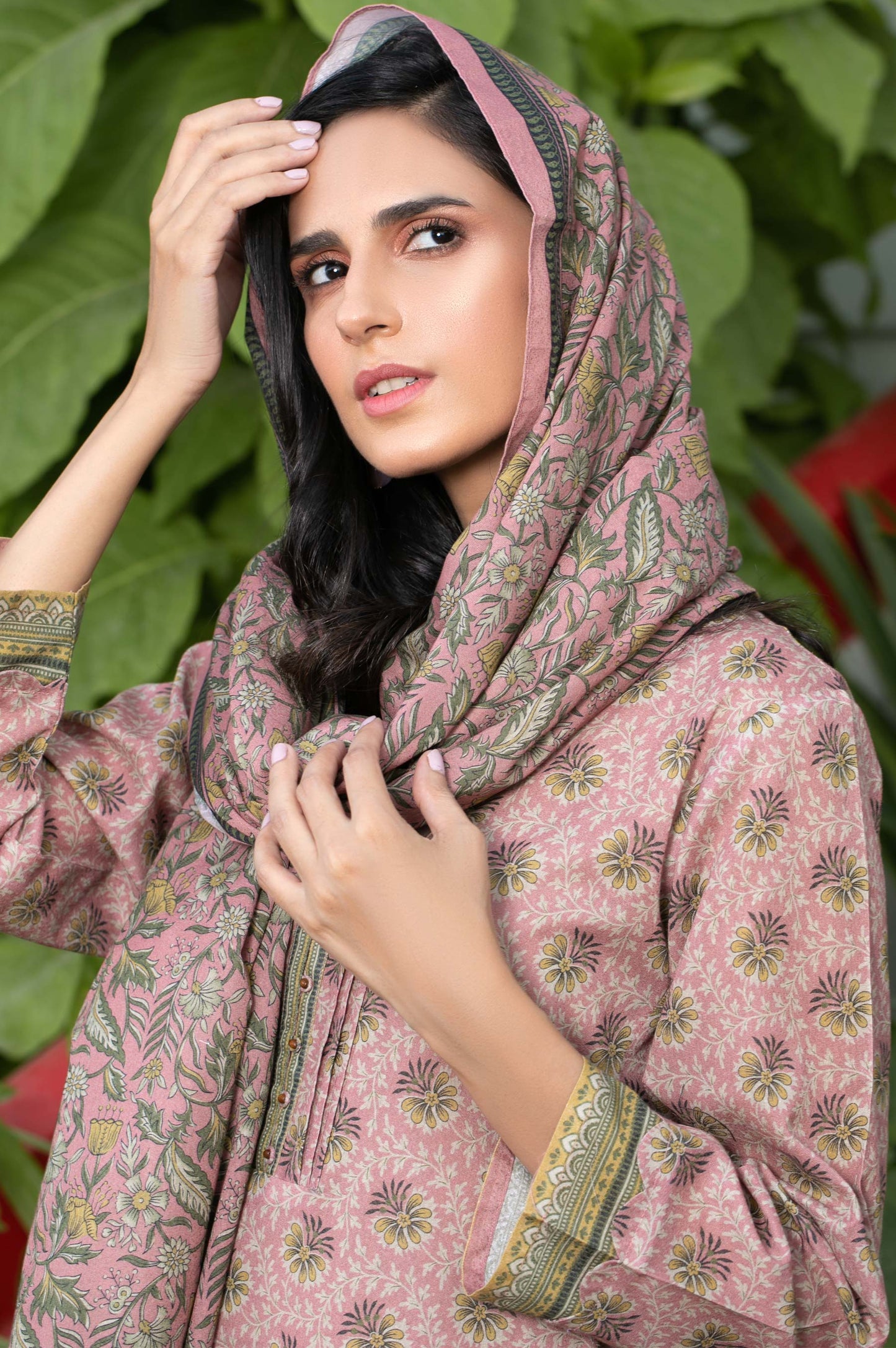 Stitched 2 Piece Printed Karandi Suit