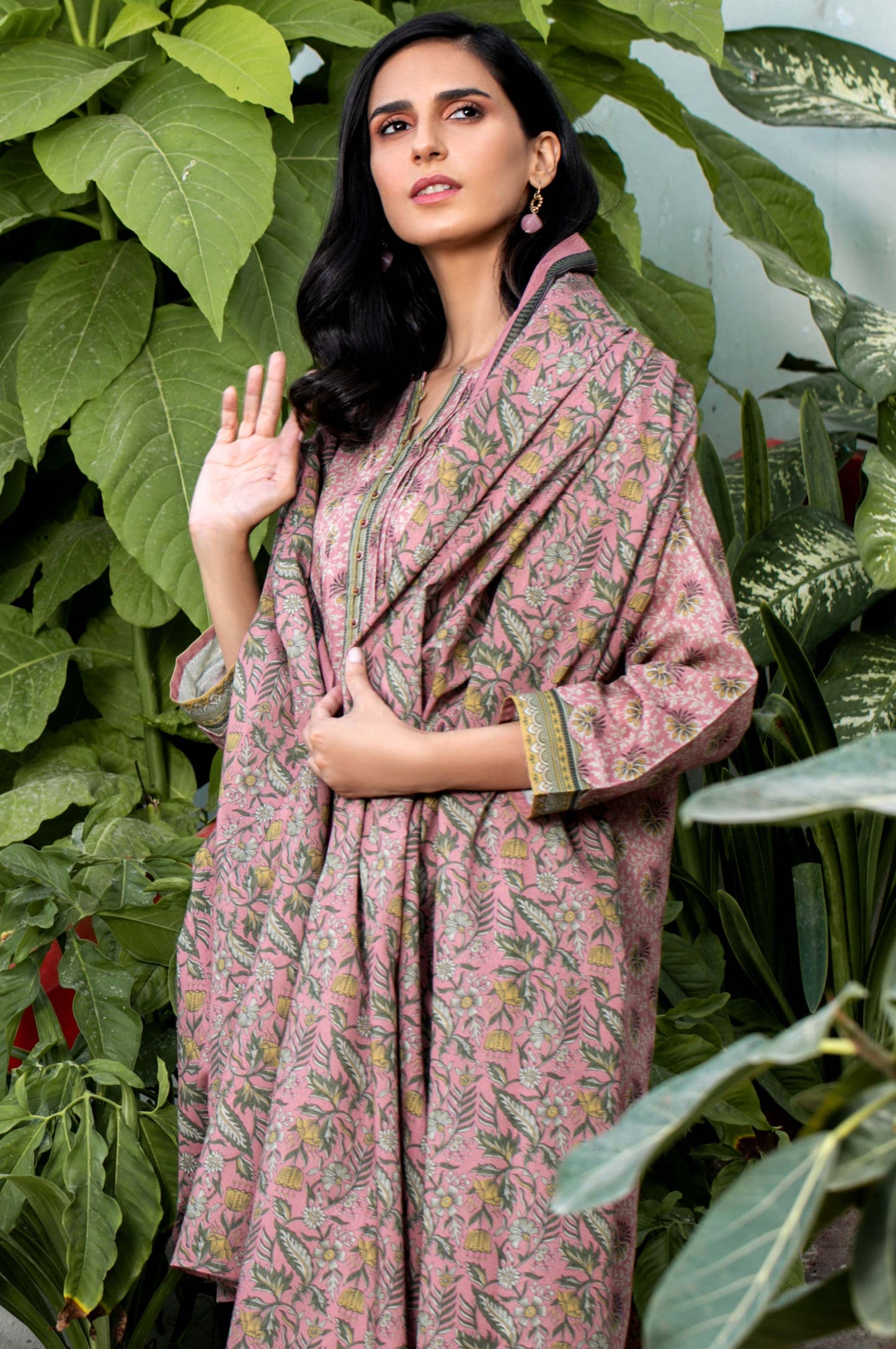 Stitched 2 Piece Printed Karandi Suit