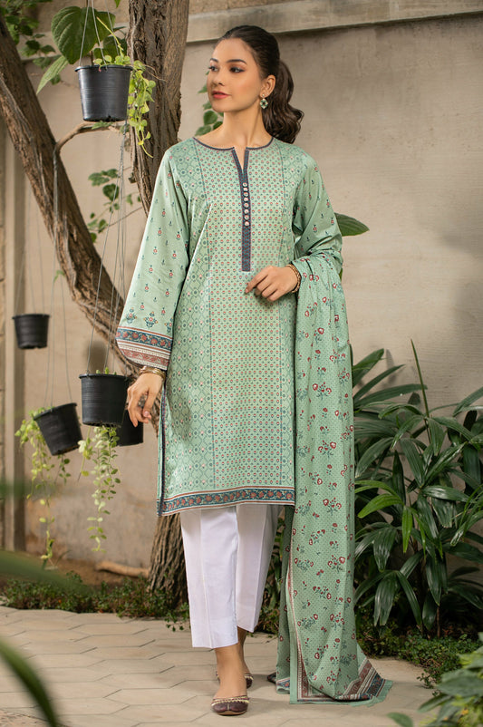 Stitched 2 Piece Printed Cambric Suit