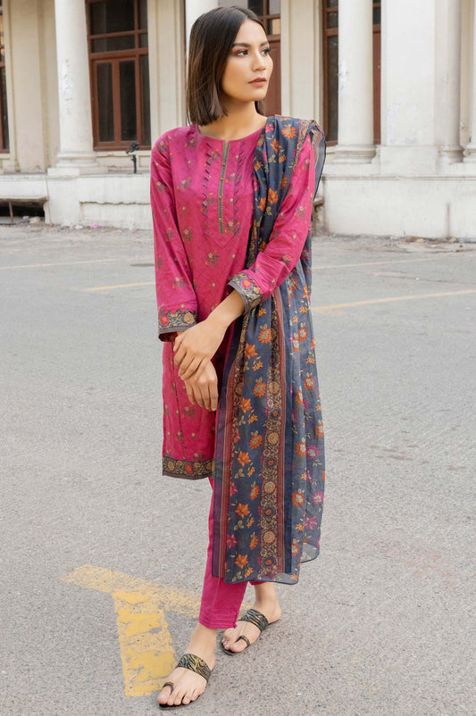 Stitched 2 Piece Printed Lawn Suit with Printed Lawn Dupatta