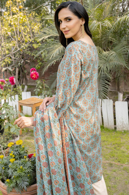 Stitched 2 Piece Printed Lawn Suit with Printed Lawn Dupatta