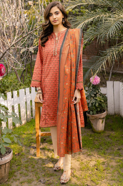 Stitched 2 Piece Printed Lawn Suit with Printed Lawn Dupatta