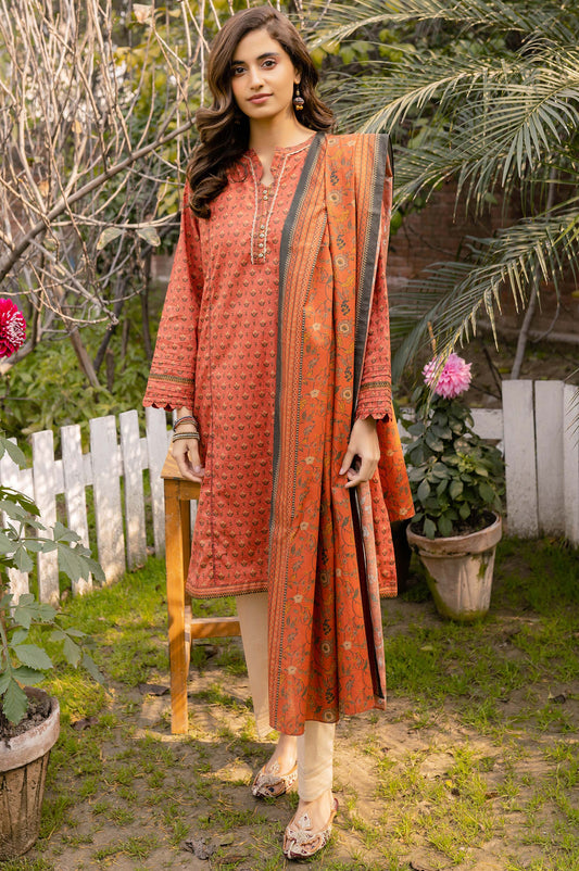 Stitched 2 Piece Printed Lawn Suit with Printed Lawn Dupatta