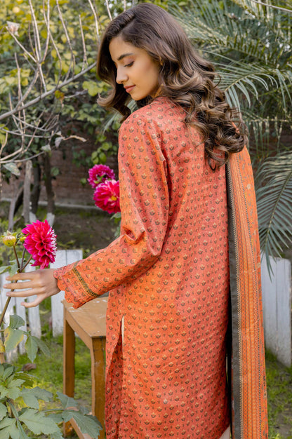 Stitched 2 Piece Printed Lawn Suit with Printed Lawn Dupatta