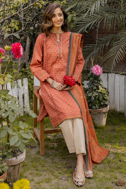 Stitched 2 Piece Printed Lawn Suit with Printed Lawn Dupatta