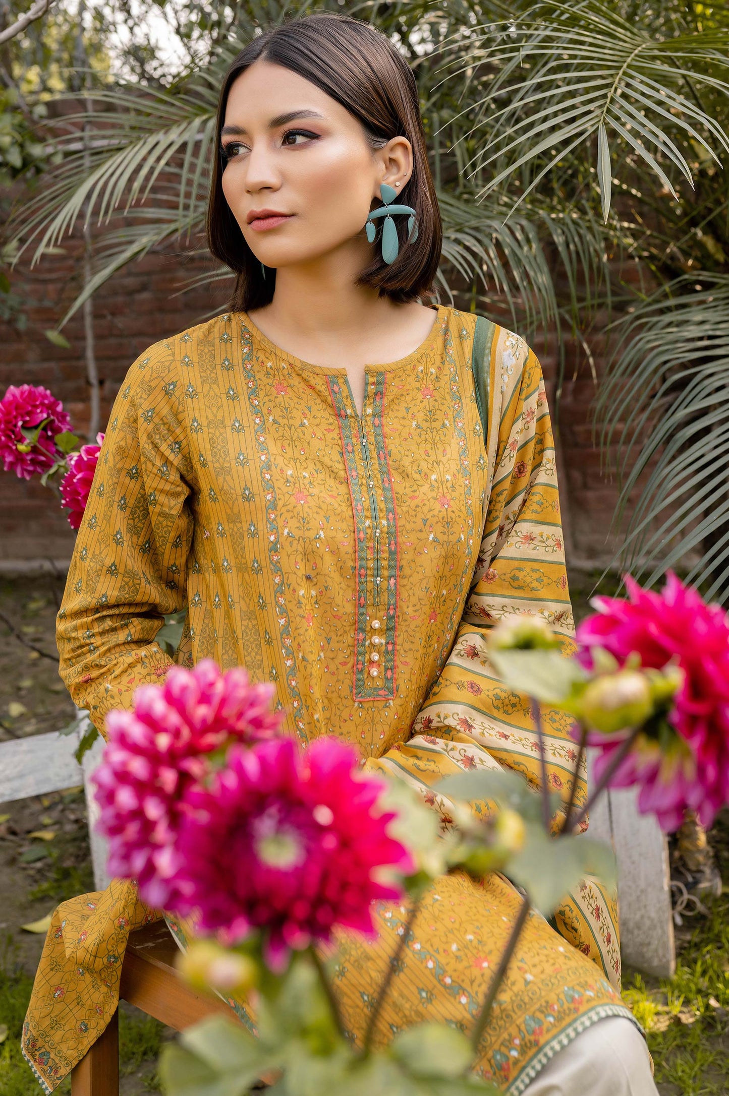 Stitched 2 Piece Printed Lawn Suit with Printed Dupatta