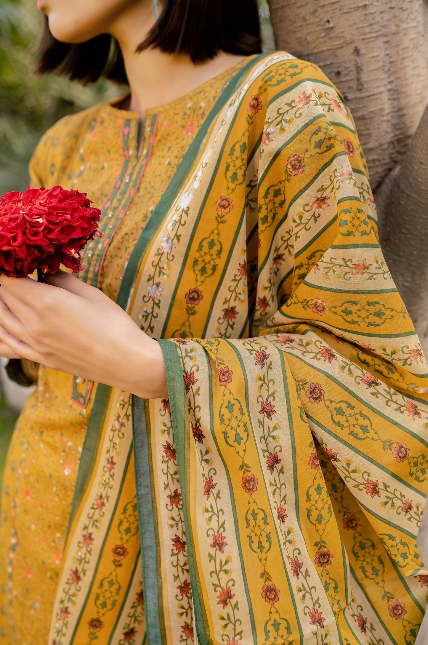 Stitched 2 Piece Printed Lawn Suit with Printed Dupatta