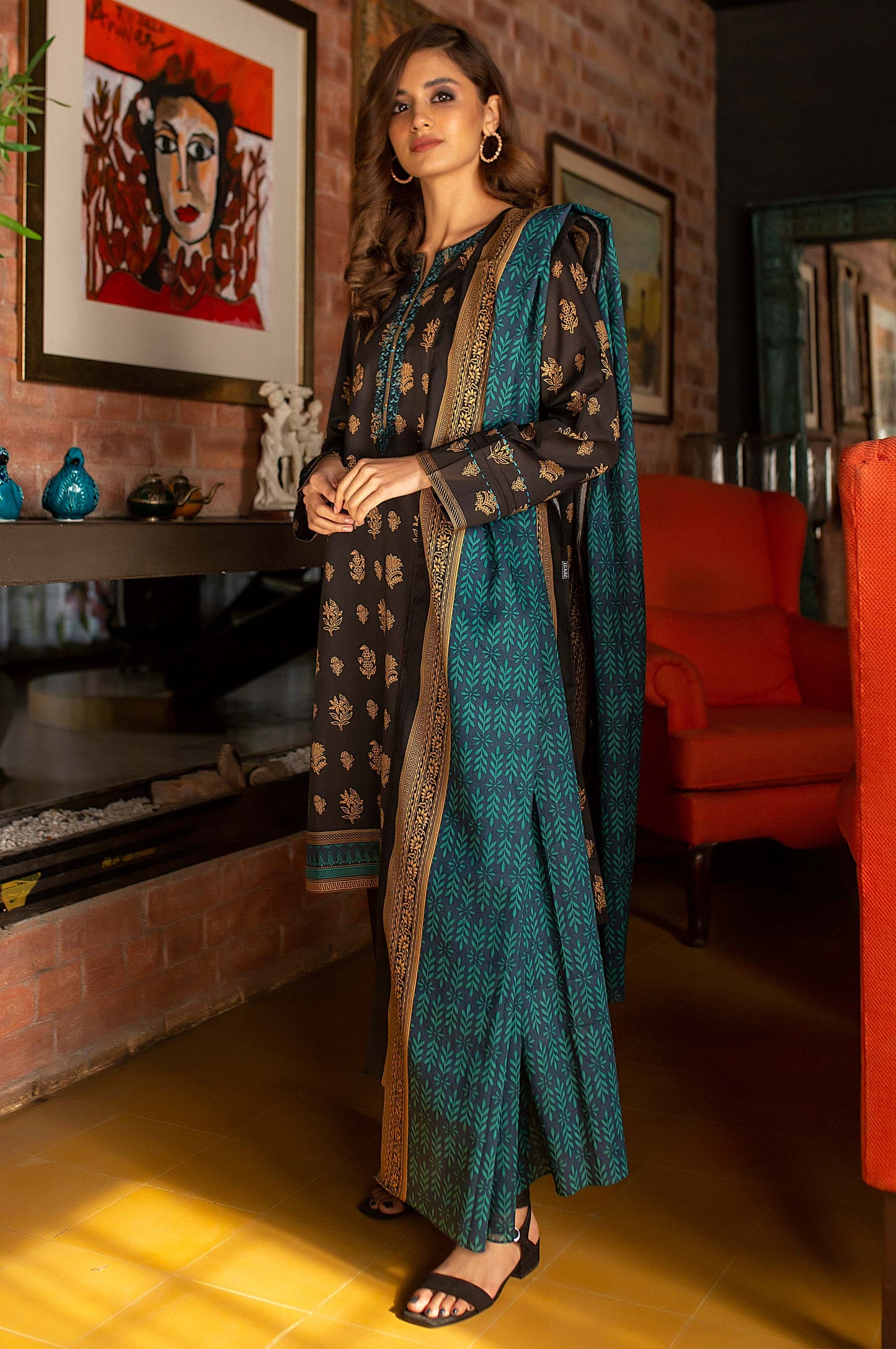 Stitched 2 Piece Embroidered Lawn Suit