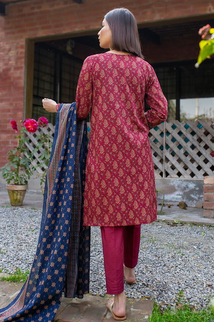 Stitched 2 Piece Printed Lawn Suit with Printed Lawn Dupatta