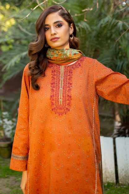 Stitched 2 Piece Embroidered Lawn Suit