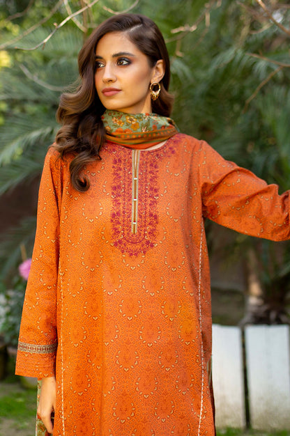 Stitched 2 Piece Embroidered Lawn Suit