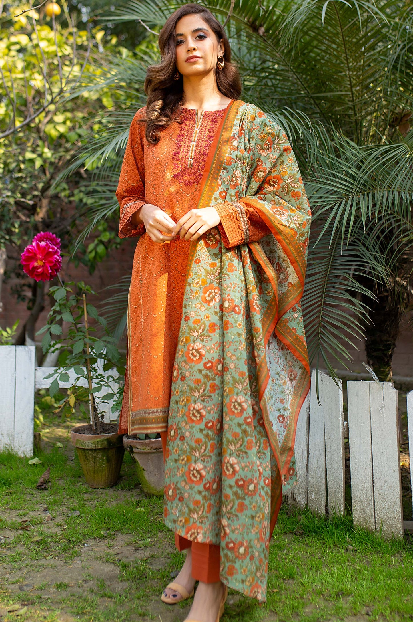 Stitched 2 Piece Embroidered Lawn Suit