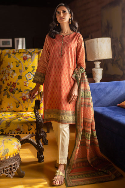Stitched 2 Piece Printed Lawn Suit with Printed Lawn Dupatta