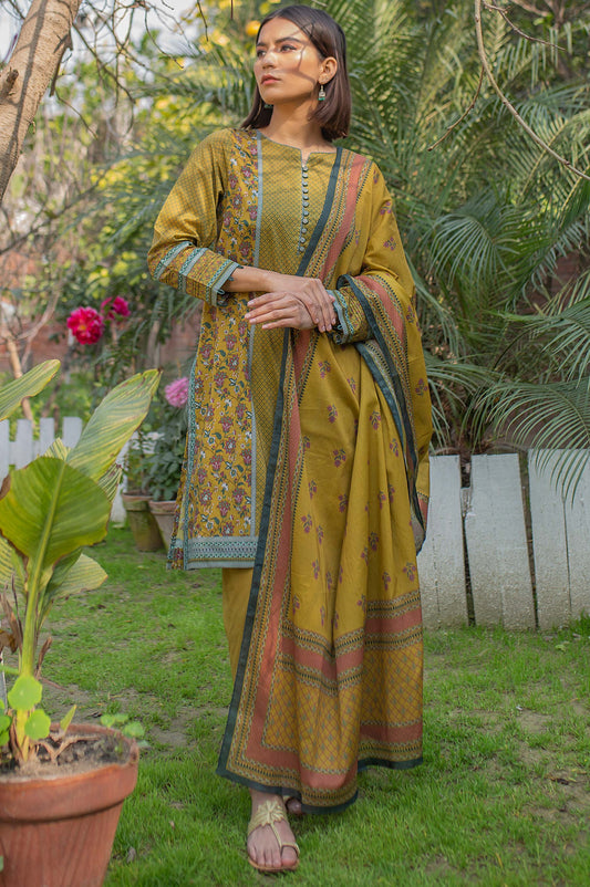 Stitched 2 Piece Printed Lawn Suit with Printed Lawn Dupatta