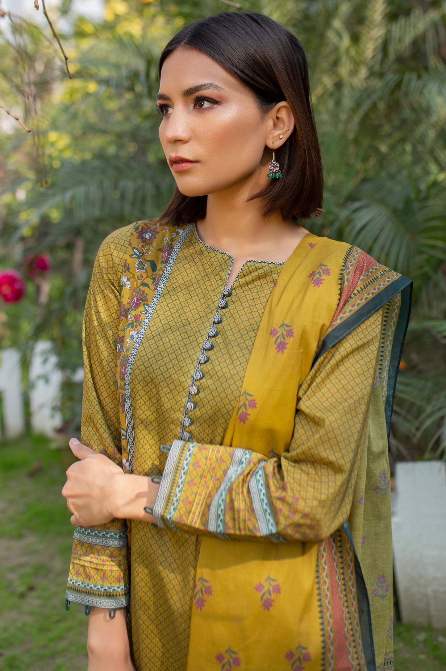 Stitched 2 Piece Printed Lawn Suit with Printed Lawn Dupatta
