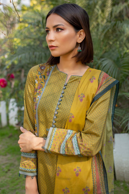 Stitched 2 Piece Printed Lawn Suit with Printed Lawn Dupatta