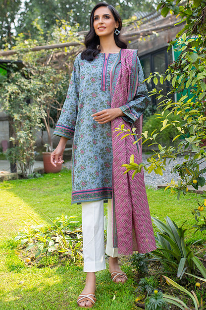 Stitched 2 Piece Printed Lawn Suit with Printed Lawn Dupatta