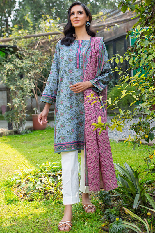 Stitched 2 Piece Printed Lawn Suit with Printed Lawn Dupatta