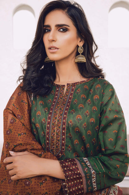 Stitched 2 Piece Printed Lawn Suit with Cotton Net Dupatta