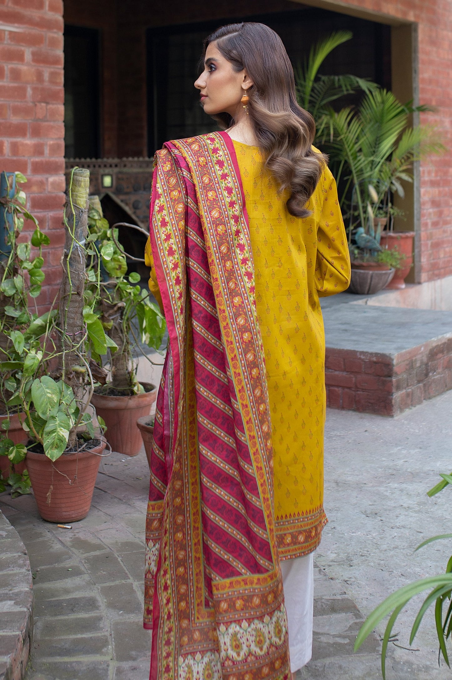 Stitched 2 Piece Printed Lawn Suit with Voile Slub Dupatta