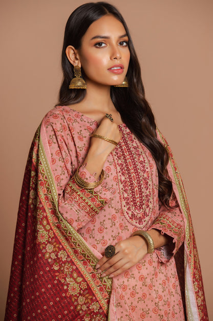 Stitched 2 Piece Embroidered Lawn Suit