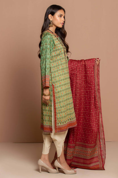 Stitched 2 Piece Printed Cambric Suit