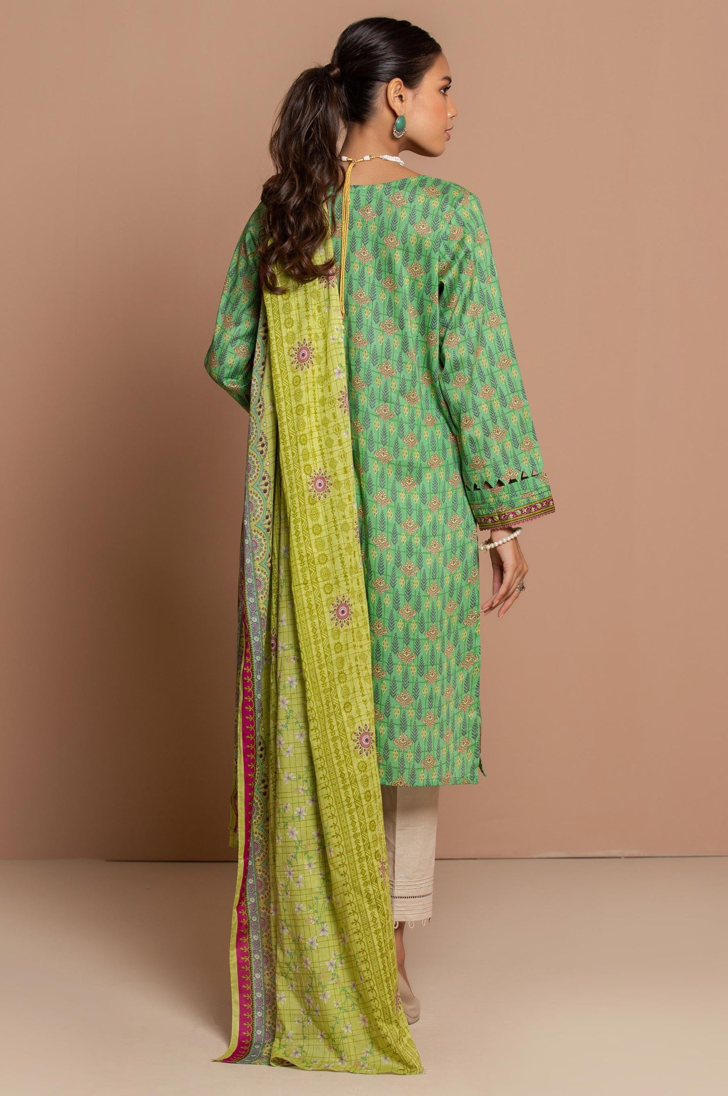 Stitched 2 Piece Printed Cambric Suit