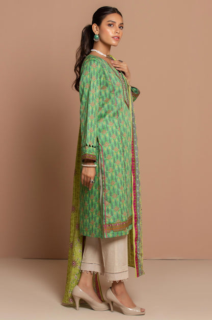 Stitched 2 Piece Printed Cambric Suit