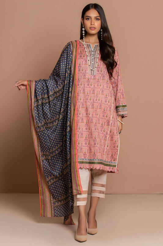 Stitched 2 Piece Printed Cambric Suit