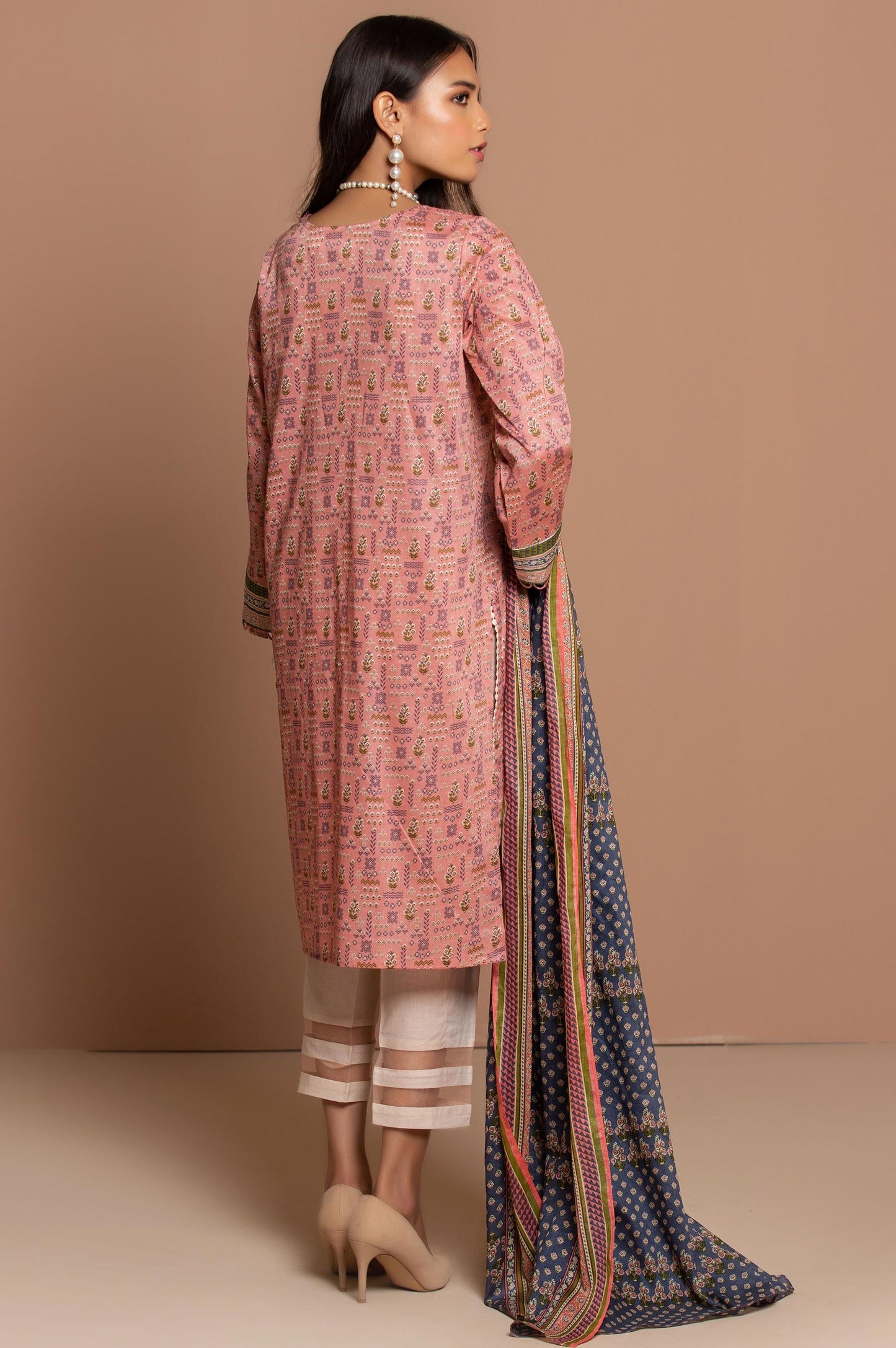 Stitched 2 Piece Printed Cambric Suit