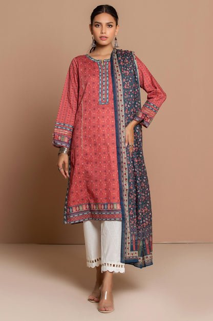 Stitched 2 Piece Printed Cambric Suit