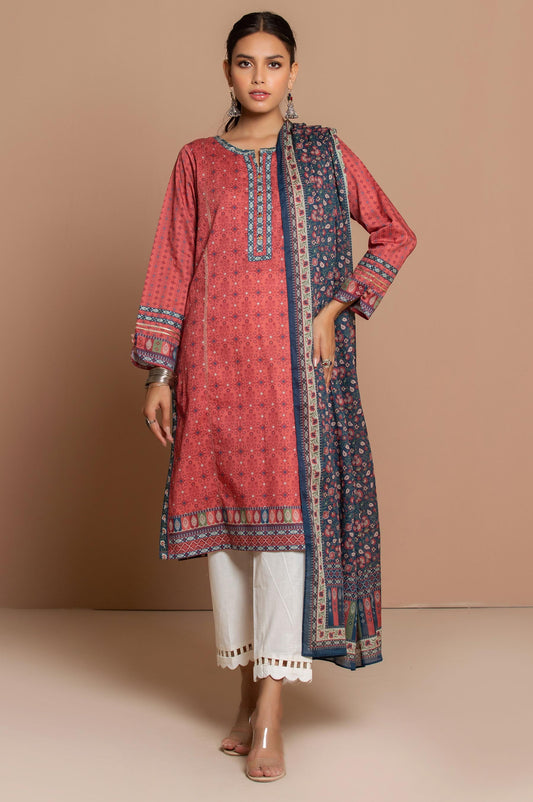 Stitched 2 Piece Printed Cambric Suit
