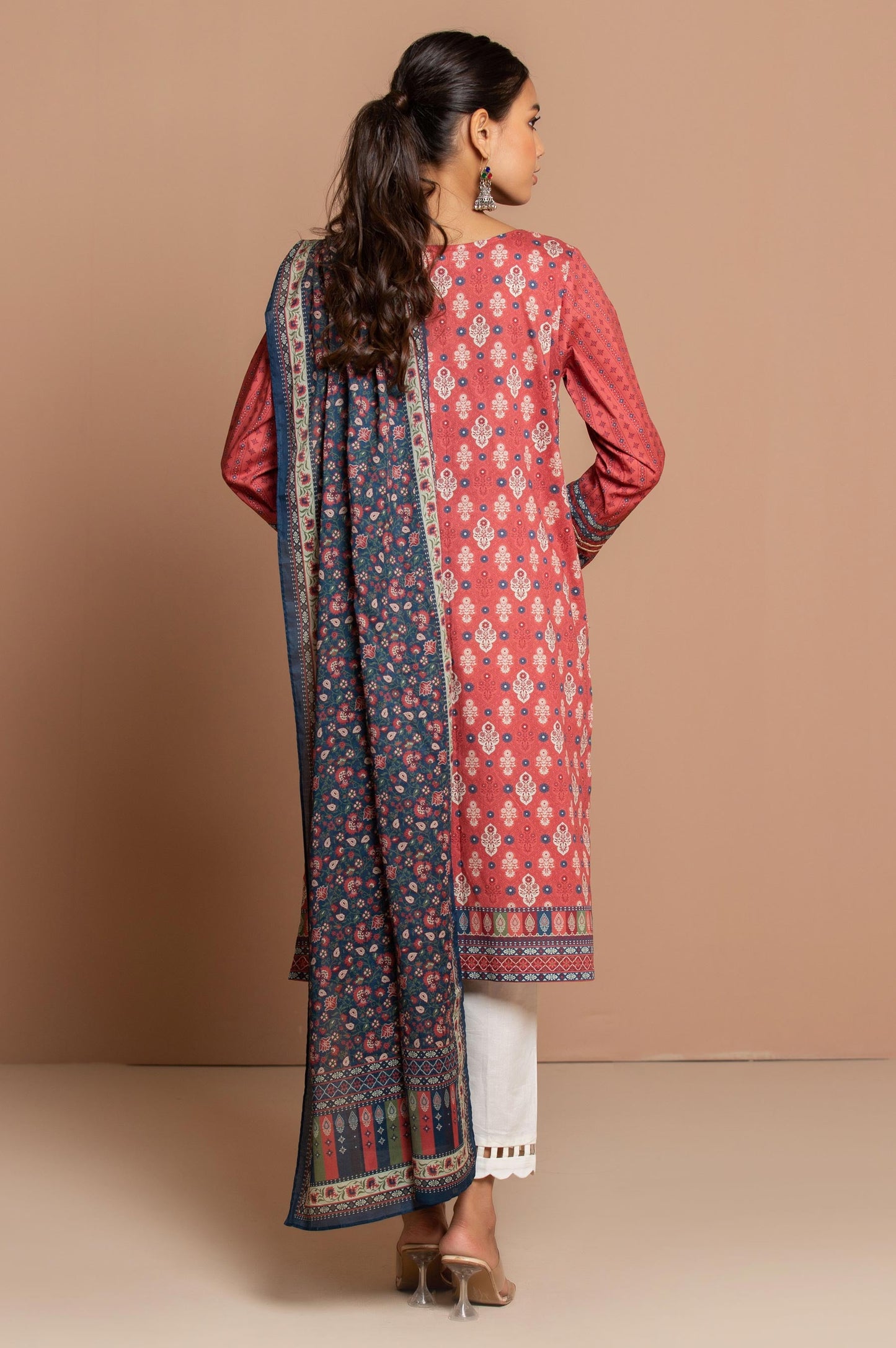 Stitched 2 Piece Printed Cambric Suit