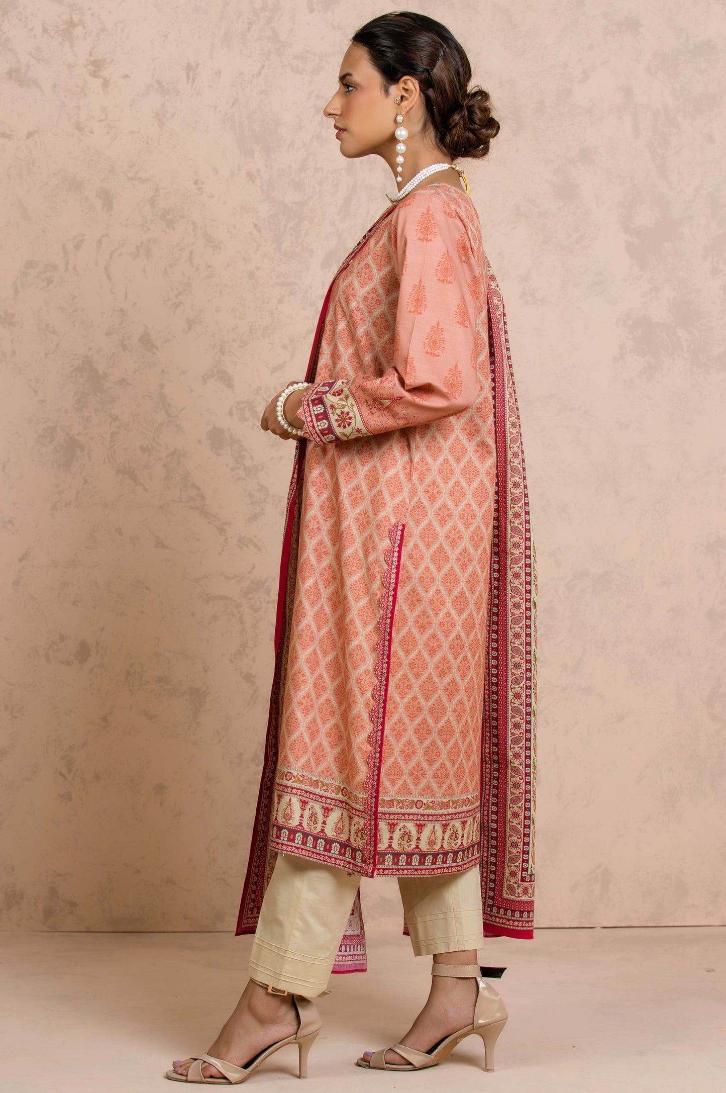 Stitched 2 Piece Printed Cottel Suit