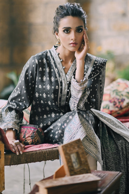 Stitched 2 Piece Printed Karandi Suit