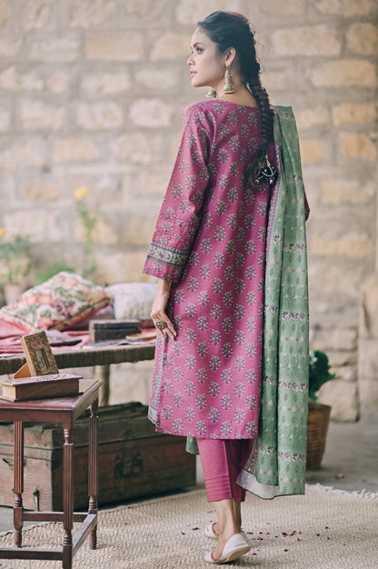 Stitched 2 Piece Printed Karandi Suit