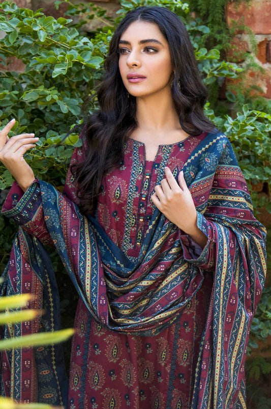 Stitched 2 Piece Printed Doria Linen Viscose Suit