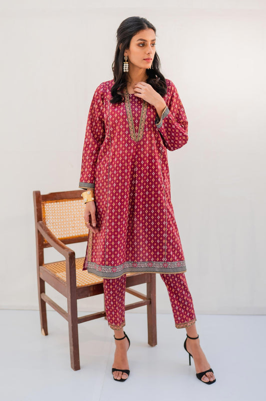 Stitched 2 Piece Printed Lawn Suit
