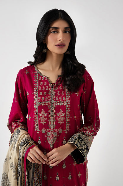 Stitched 2 Piece Embroidered Lawn Suit