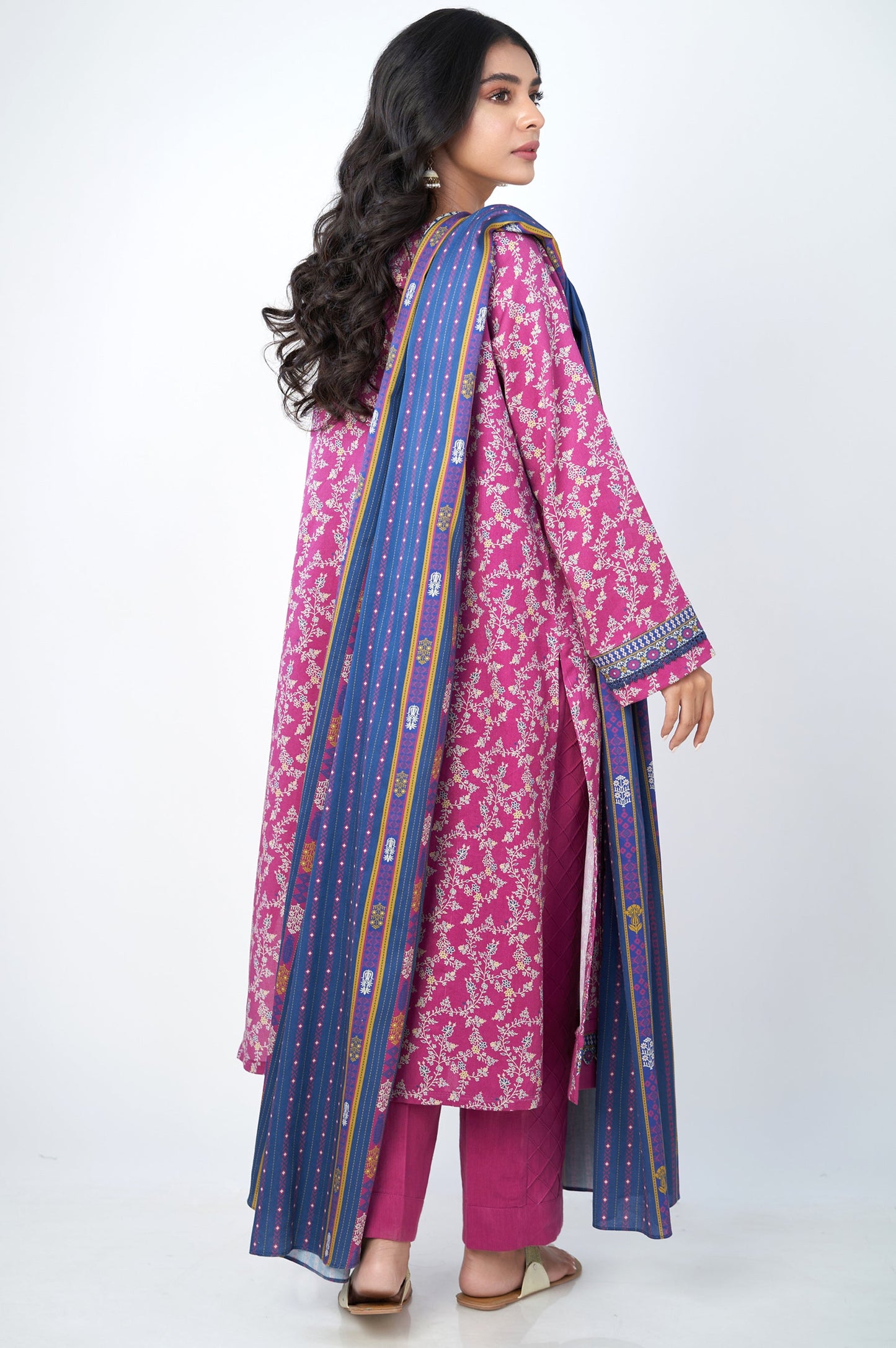 Stitched 2 Piece Printed Cottel Suit