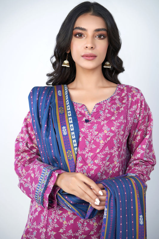 Stitched 2 Piece Printed Cottel Suit