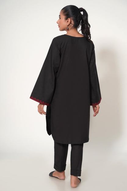 Stitched 2 Piece Embroidered Cambric Suit