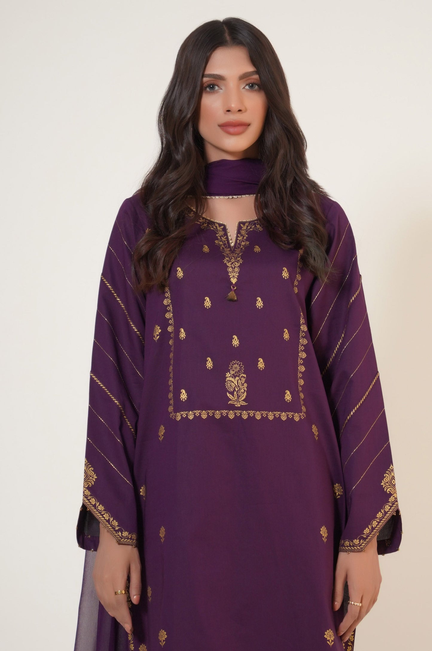 Stitched 2 Piece Paste Printed Suit