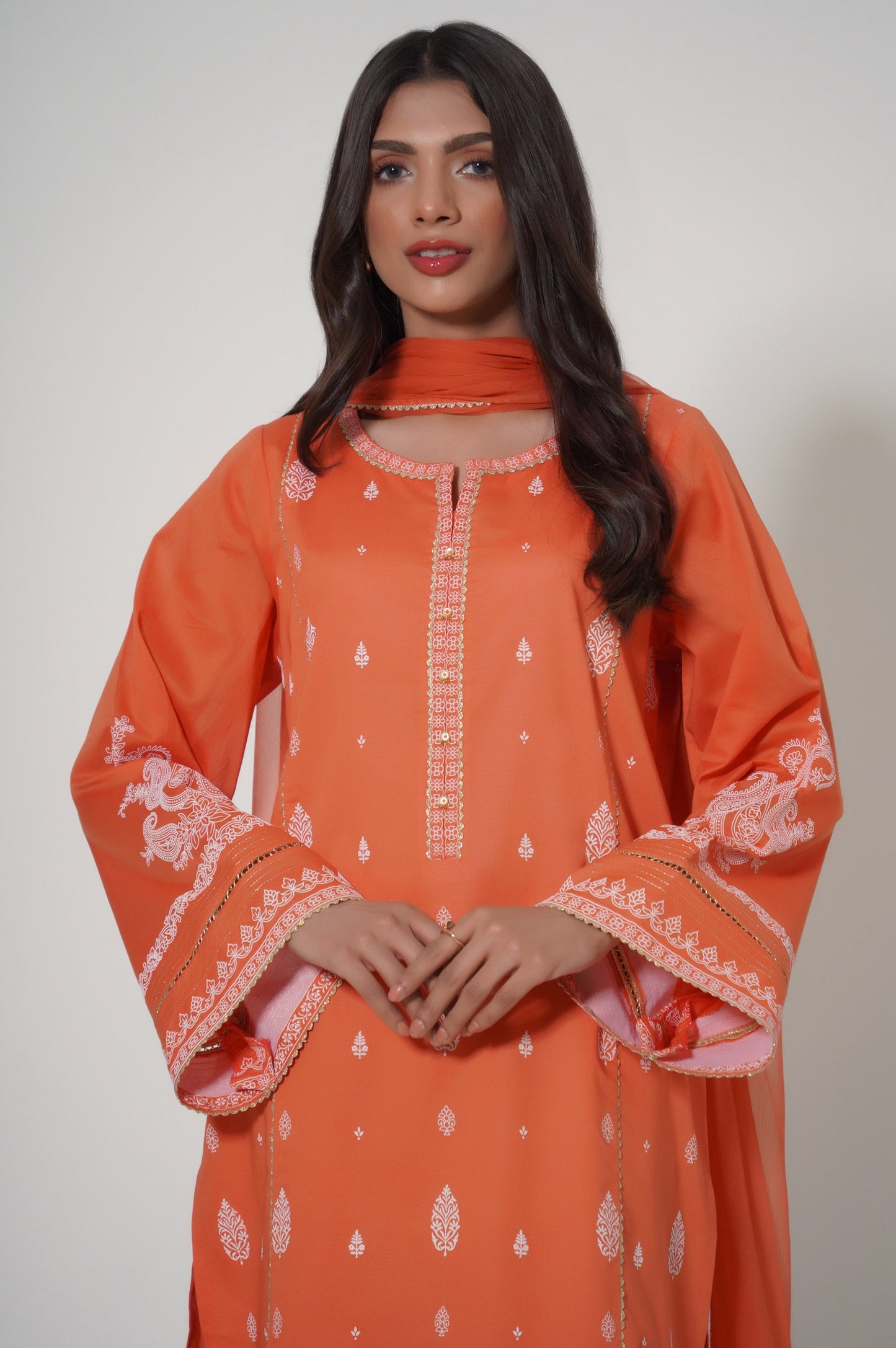 Stitched 2 Piece Puff Printed Lawn Suit