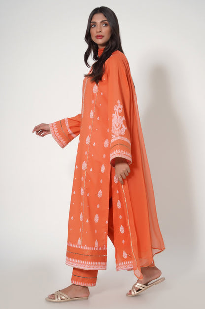 Stitched 2 Piece Puff Printed Lawn Suit