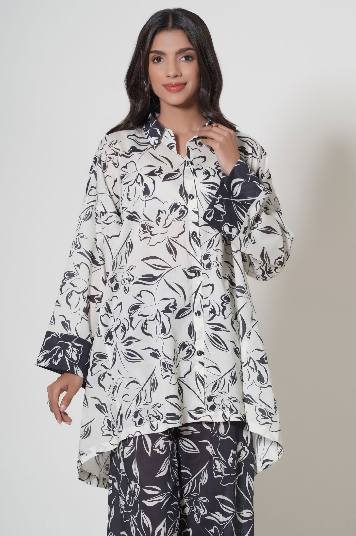 Stitched 2 Piece Printed Cambric Suit