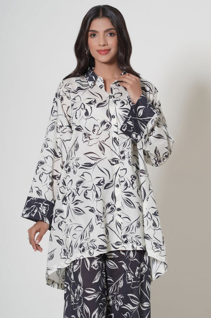 Stitched 2 Piece Printed Cambric Suit