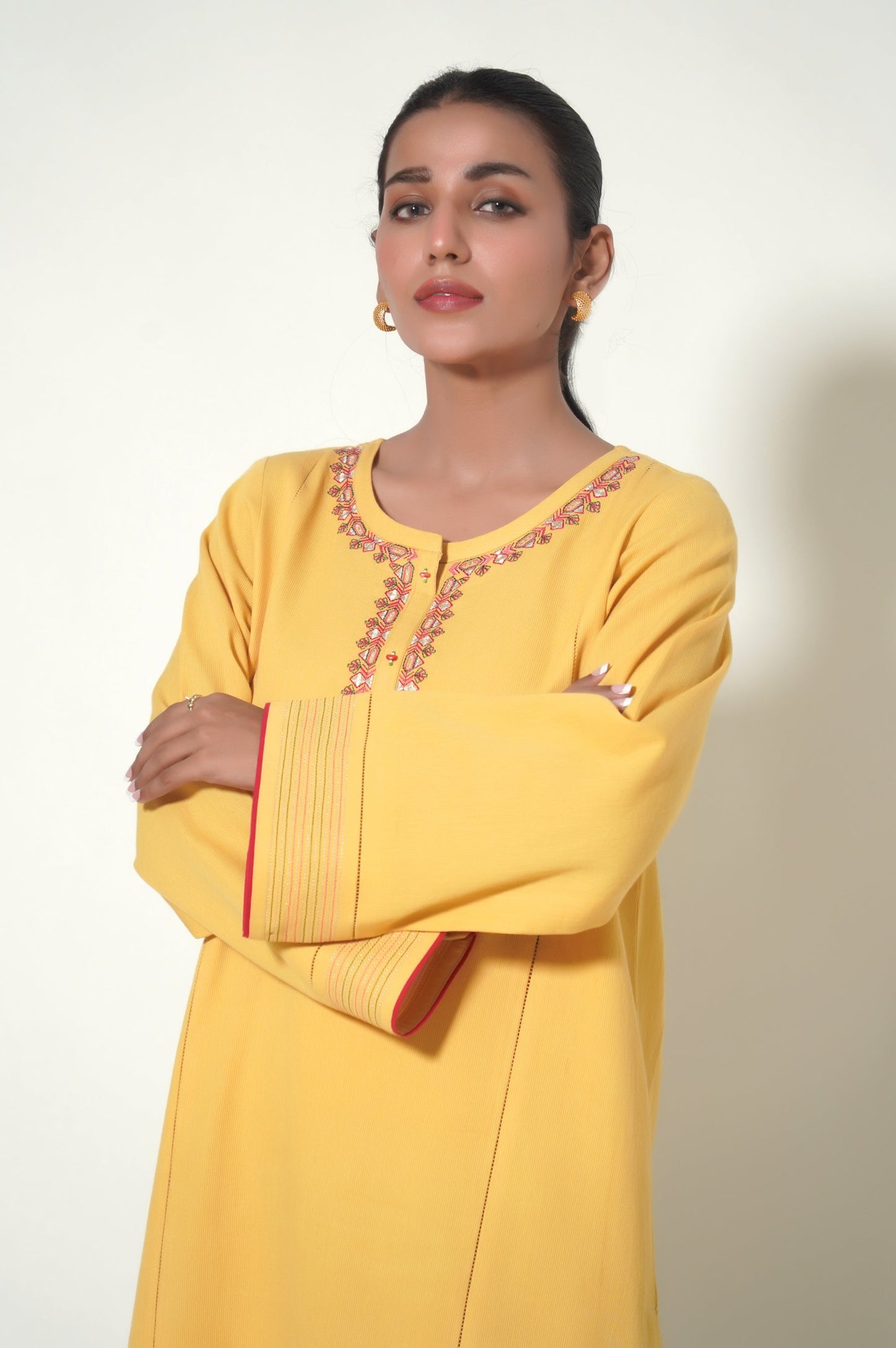 Stitched 2 Piece Embroidered Cottle Suit