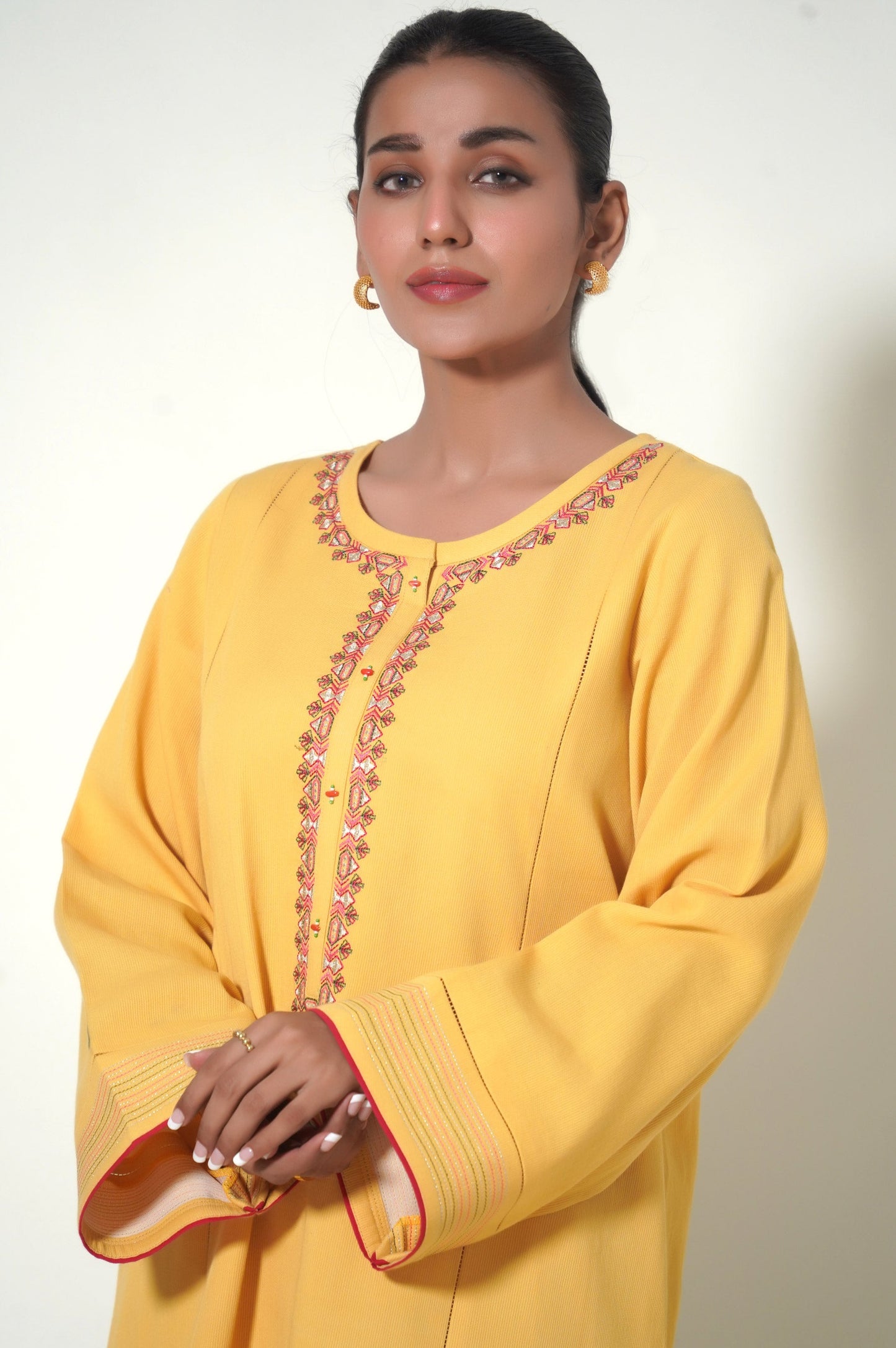 Stitched 2 Piece Embroidered Cottle Suit